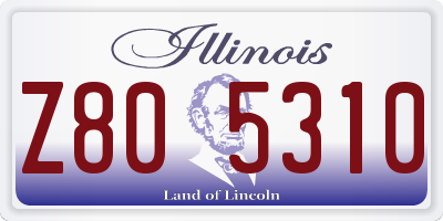 IL license plate Z805310