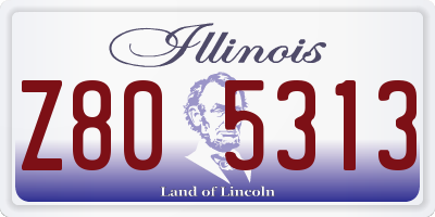 IL license plate Z805313