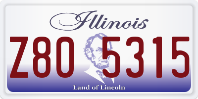 IL license plate Z805315