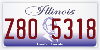 IL license plate Z805318