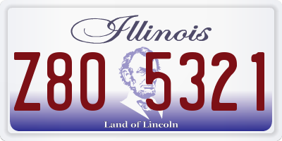 IL license plate Z805321