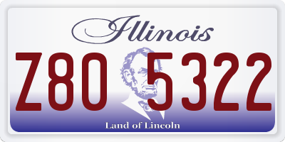 IL license plate Z805322