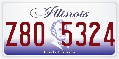 IL license plate Z805324