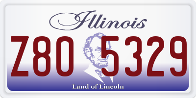 IL license plate Z805329