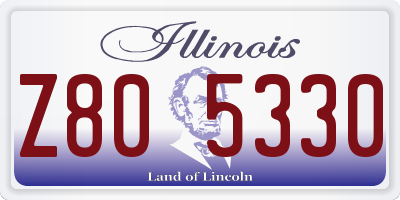IL license plate Z805330