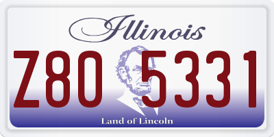 IL license plate Z805331