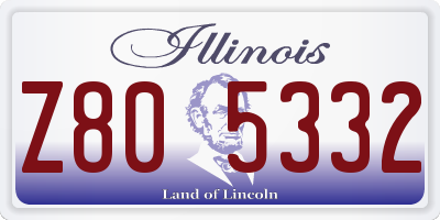 IL license plate Z805332