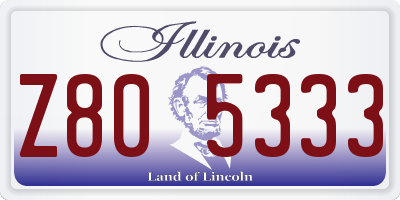 IL license plate Z805333