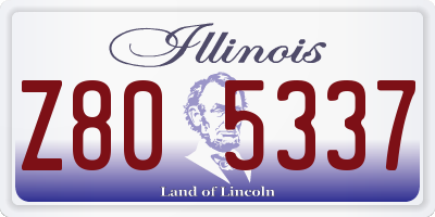 IL license plate Z805337