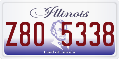 IL license plate Z805338