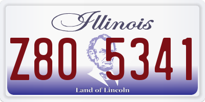 IL license plate Z805341