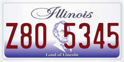IL license plate Z805345