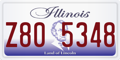 IL license plate Z805348