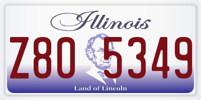 IL license plate Z805349