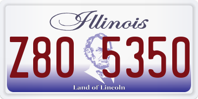 IL license plate Z805350