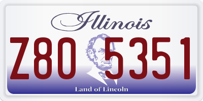 IL license plate Z805351