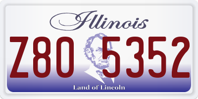 IL license plate Z805352