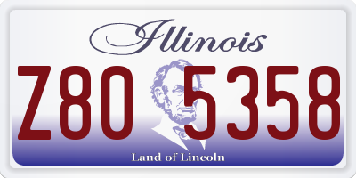 IL license plate Z805358