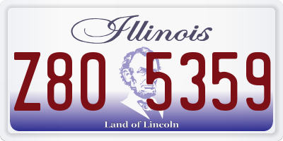 IL license plate Z805359