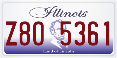 IL license plate Z805361