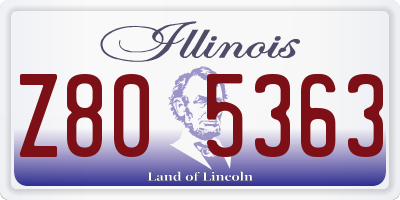 IL license plate Z805363