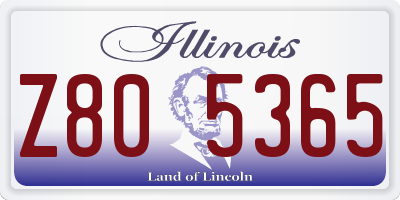IL license plate Z805365