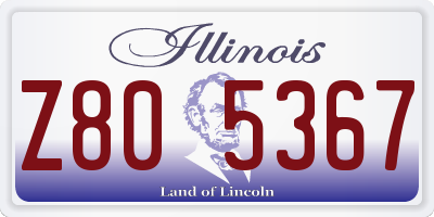 IL license plate Z805367