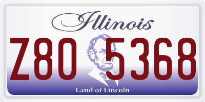 IL license plate Z805368