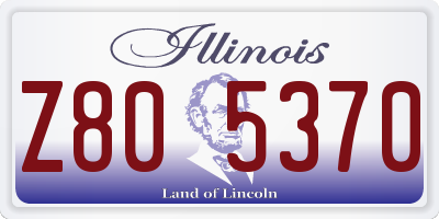 IL license plate Z805370