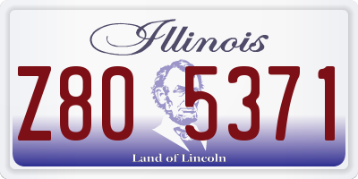 IL license plate Z805371