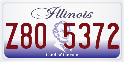IL license plate Z805372