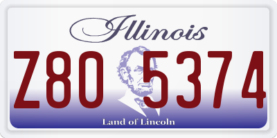 IL license plate Z805374