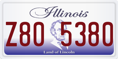 IL license plate Z805380