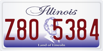 IL license plate Z805384