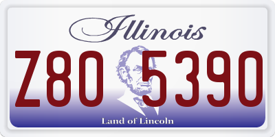 IL license plate Z805390