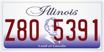 IL license plate Z805391