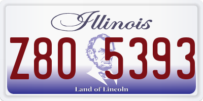 IL license plate Z805393