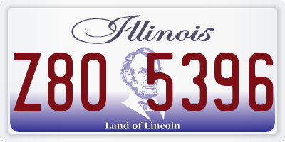 IL license plate Z805396