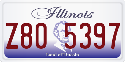 IL license plate Z805397