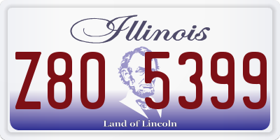 IL license plate Z805399