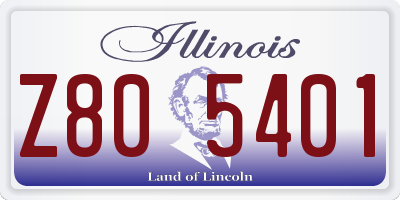 IL license plate Z805401