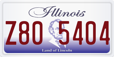 IL license plate Z805404