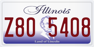 IL license plate Z805408