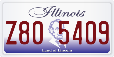 IL license plate Z805409