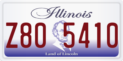 IL license plate Z805410