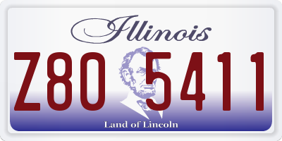 IL license plate Z805411