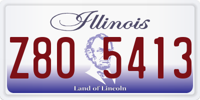 IL license plate Z805413