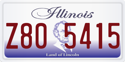 IL license plate Z805415