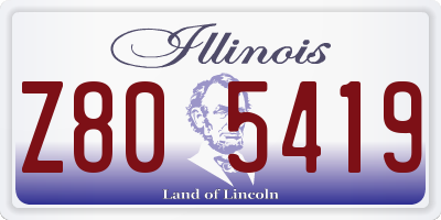 IL license plate Z805419