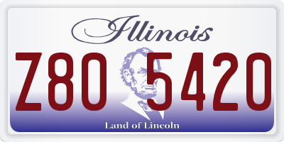 IL license plate Z805420